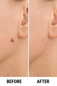 Skin tags removal Greater London (Barking and Dagenham) before and after