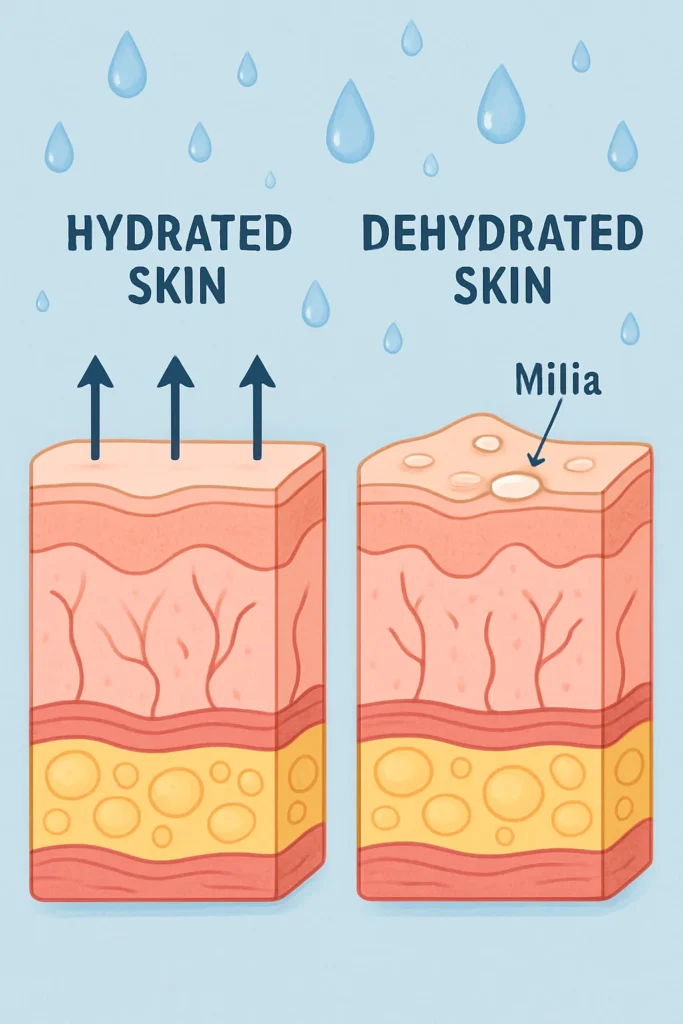 The importance of hydration and milia production Greater London (Barking and Dagenham)